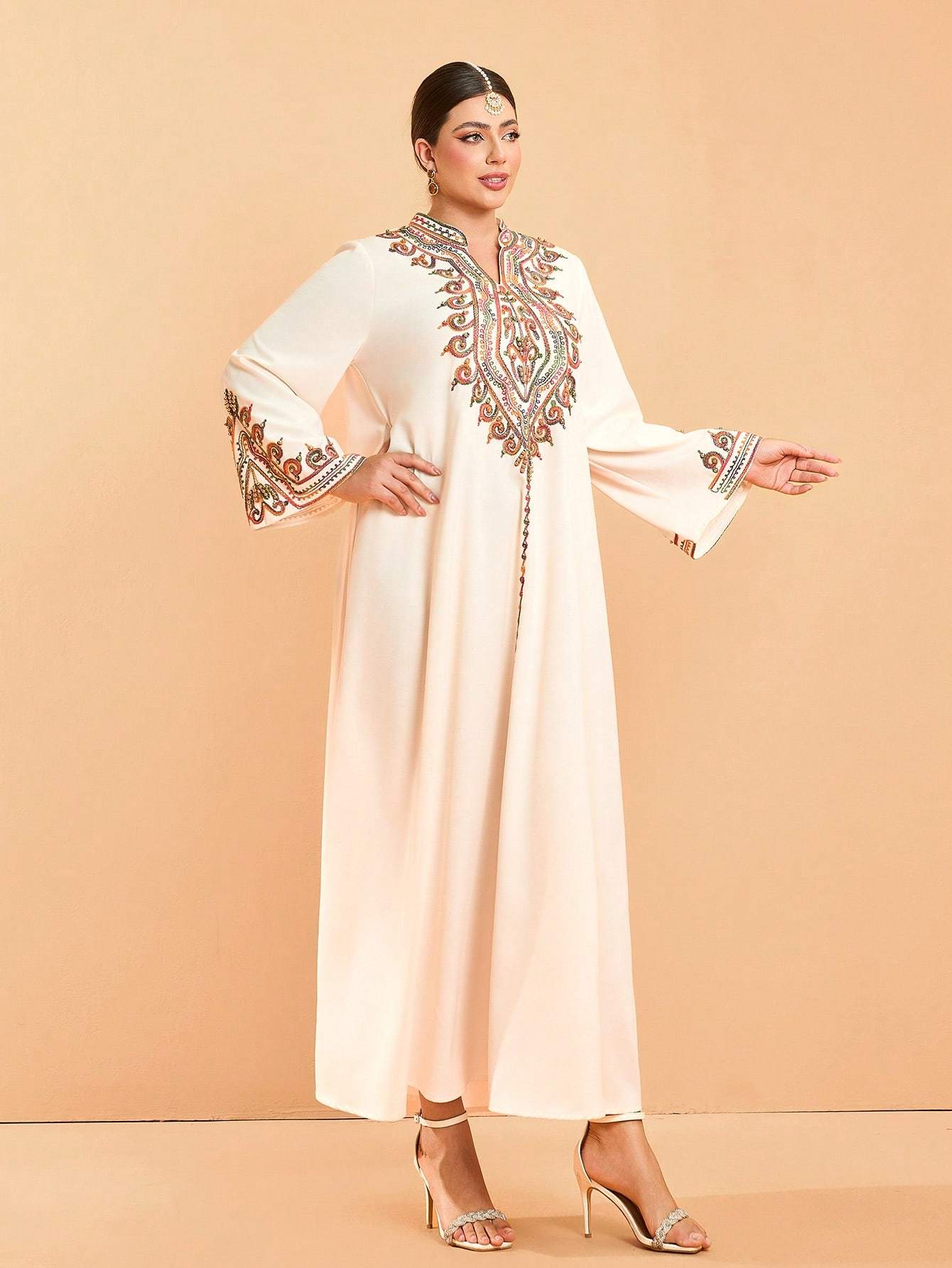 Leely Women's Elegant Sweetheart Cloak Sleeve Lace A-Line Dress