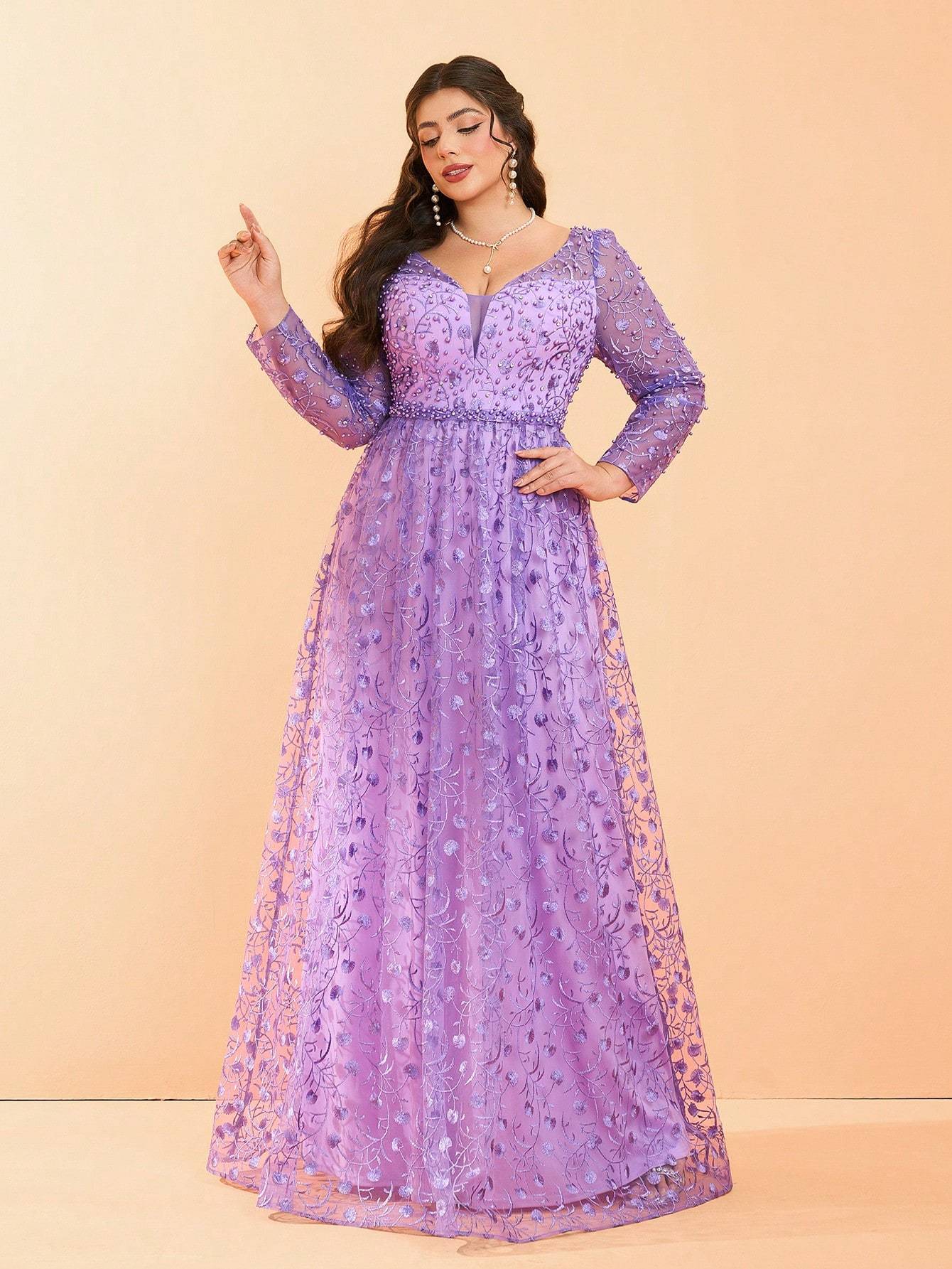Leely Women's Elegant Sweetheart Cloak Sleeve Lace A-Line Dress