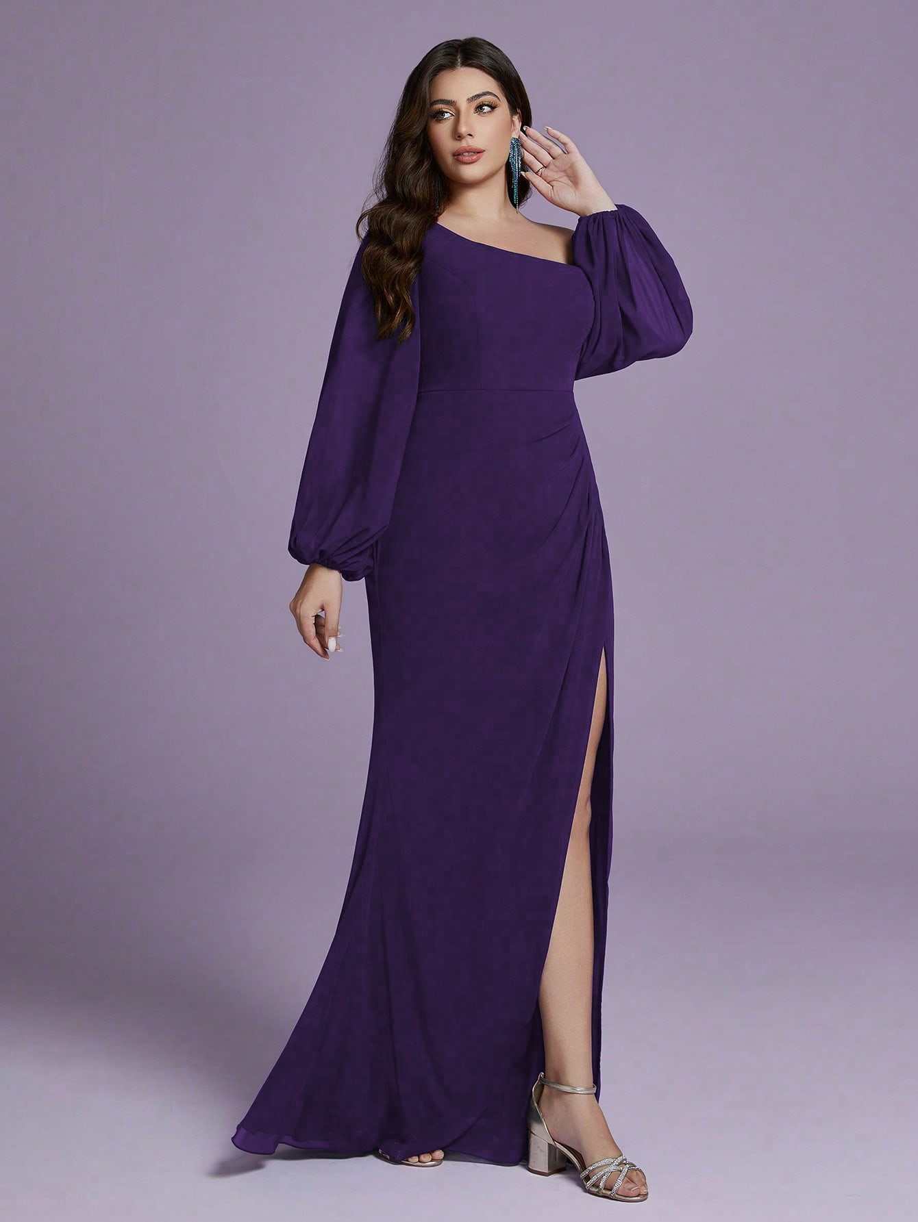 Leely Women's Elegant Sweetheart Cloak Sleeve Lace A-Line Dress