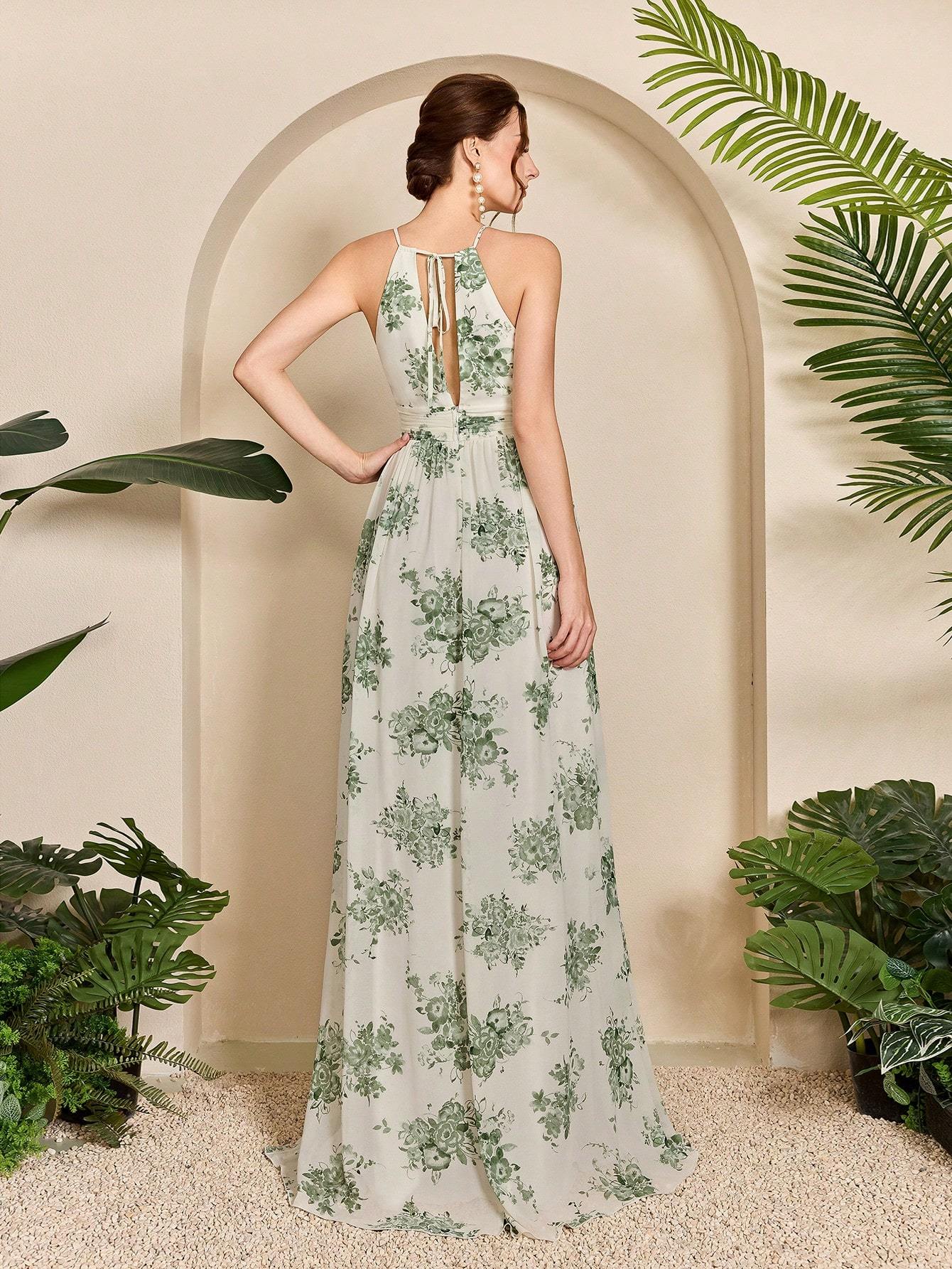Leely Elegant Halter Sleeveless Party Dress