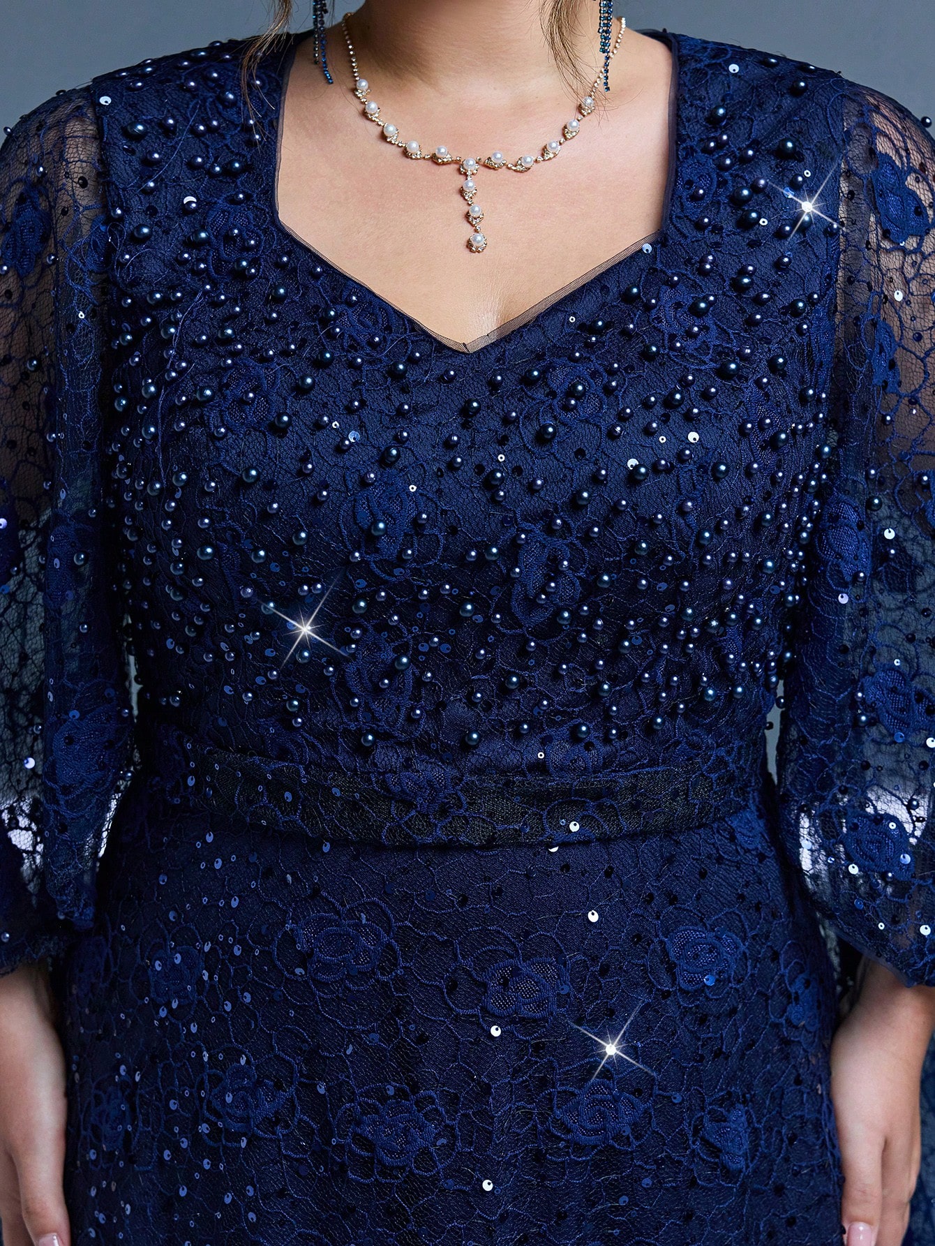 Leely Plus Women's Elegant Sweetheart Cloak Sleeve A-line Party Dress