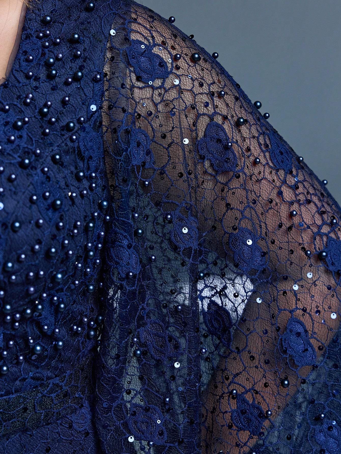 Leely Plus Women's Elegant Sweetheart Cloak Sleeve A-line Party Dress