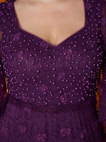 Leely Plus Women's Elegant Sweetheart Cloak Sleeve A-line Party Dress