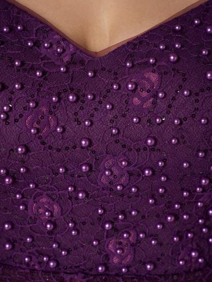 Leely Plus Women's Elegant Sweetheart Cloak Sleeve A-line Party Dress