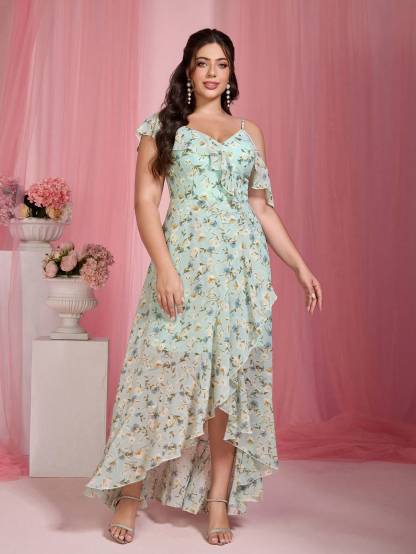 Leely Women's Elegant Sweetheart Cloak Sleeve Lace A-Line Dress