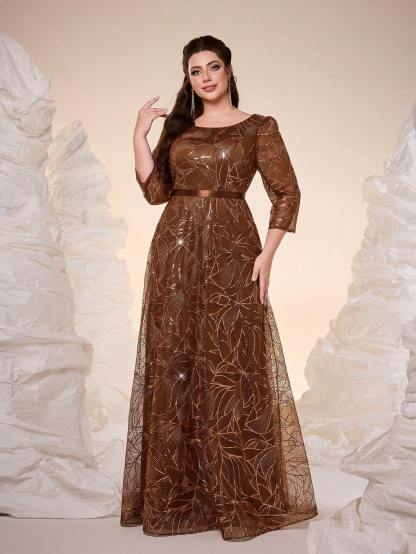 Leely Women's Elegant Sweetheart Cloak Sleeve Lace A-Line Dress