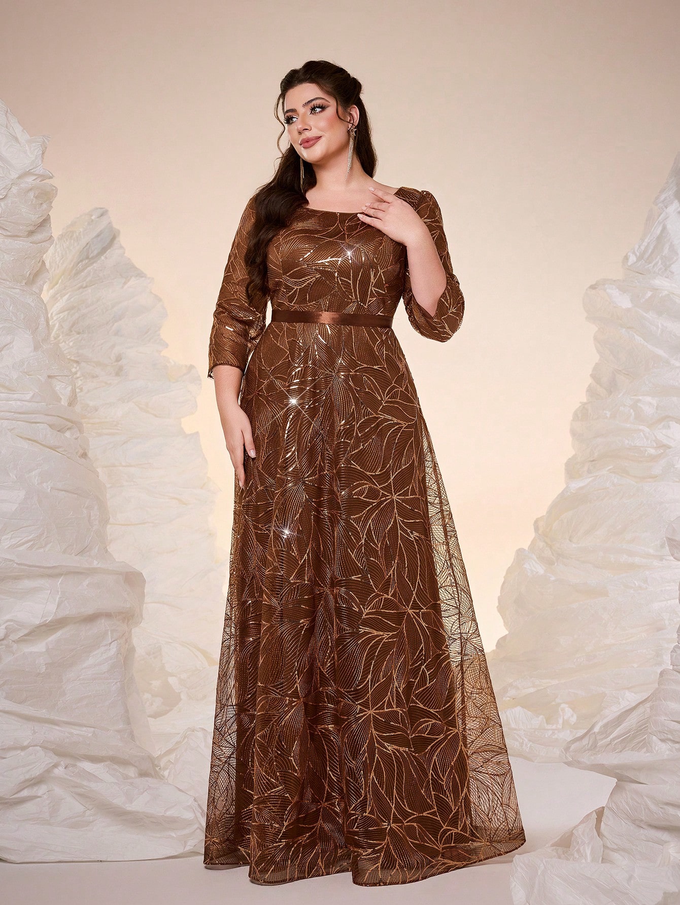 Leely Plus Women's Elegant Off The Shoulder Sleeveless Party Dresses