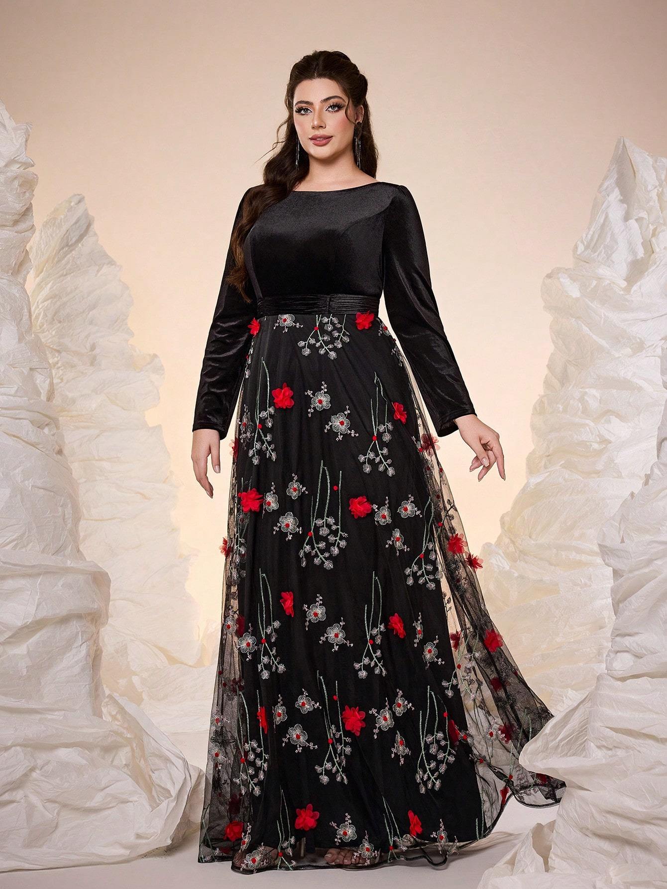 Leely Women's Elegant Sweetheart Cloak Sleeve Lace A-Line Dress