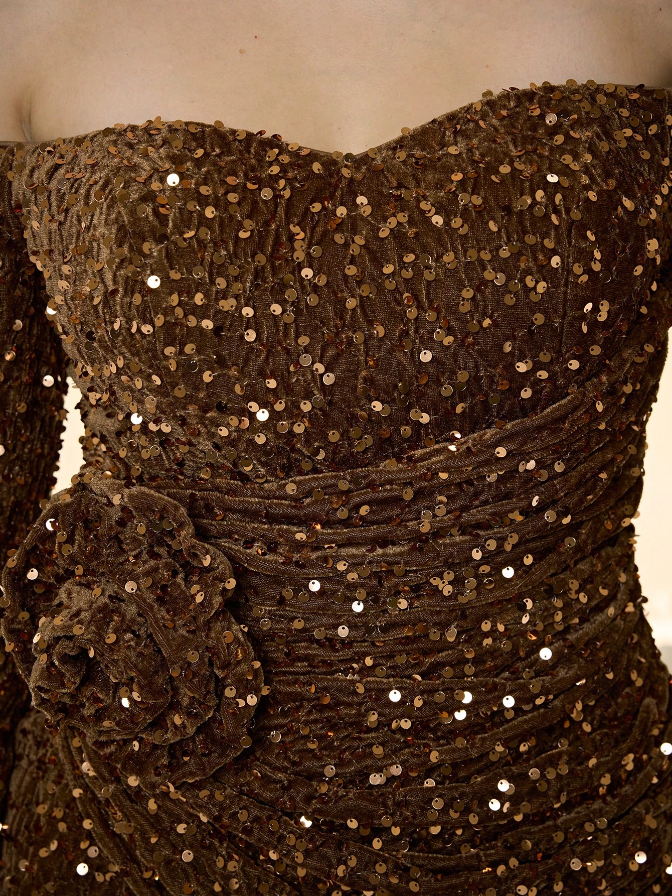 Leely Off The Shoulder Long Sleeve Prom Dress