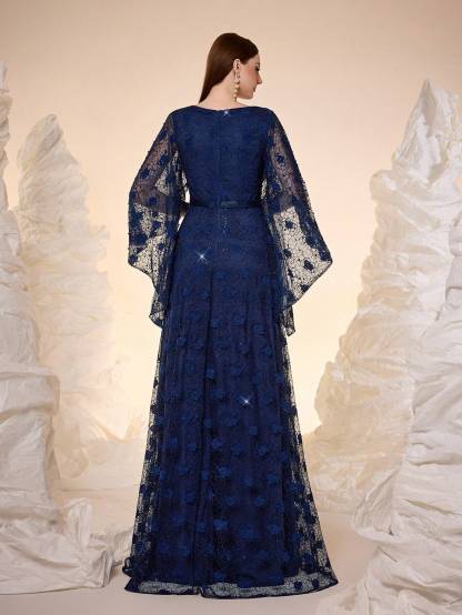 Leely Women's Elegant Sweetheart Cloak Sleeve Party Dress