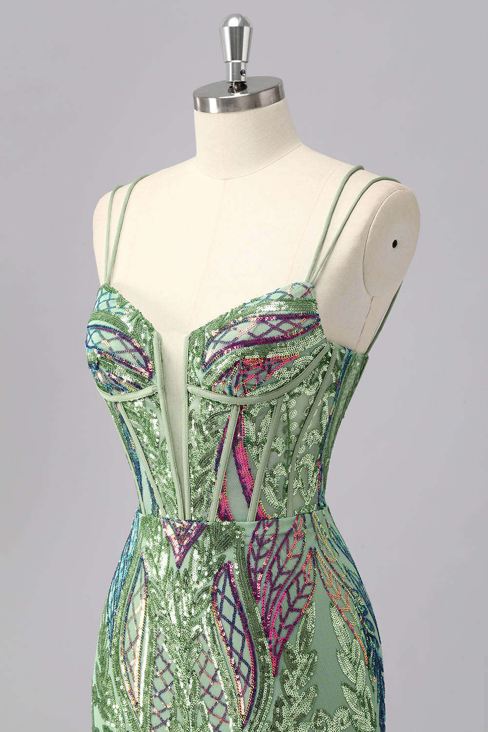 Sparkly Sequin Deep Purple Corset Mini Dress for Homecoming