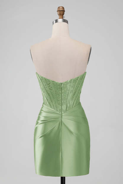 Sparkly Purple Strapless Bodycon Mini Dress for Homecoming