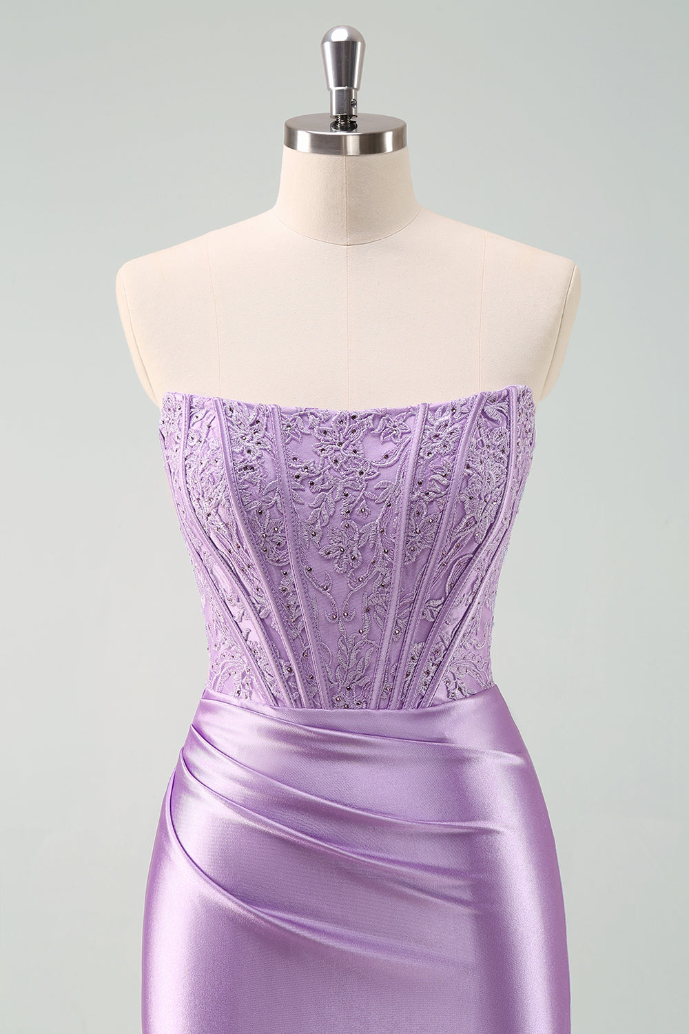 Sparkly Purple Strapless Bodycon Mini Dress for Homecoming