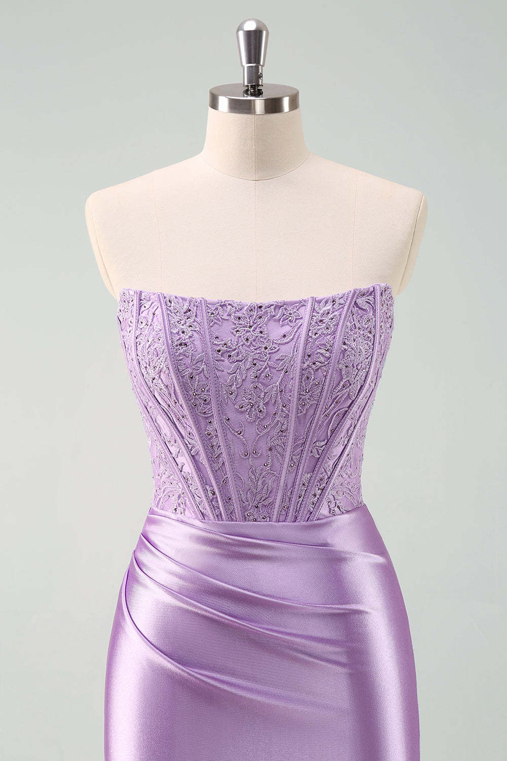 Sparkly Purple Strapless Bodycon Mini Dress for Homecoming