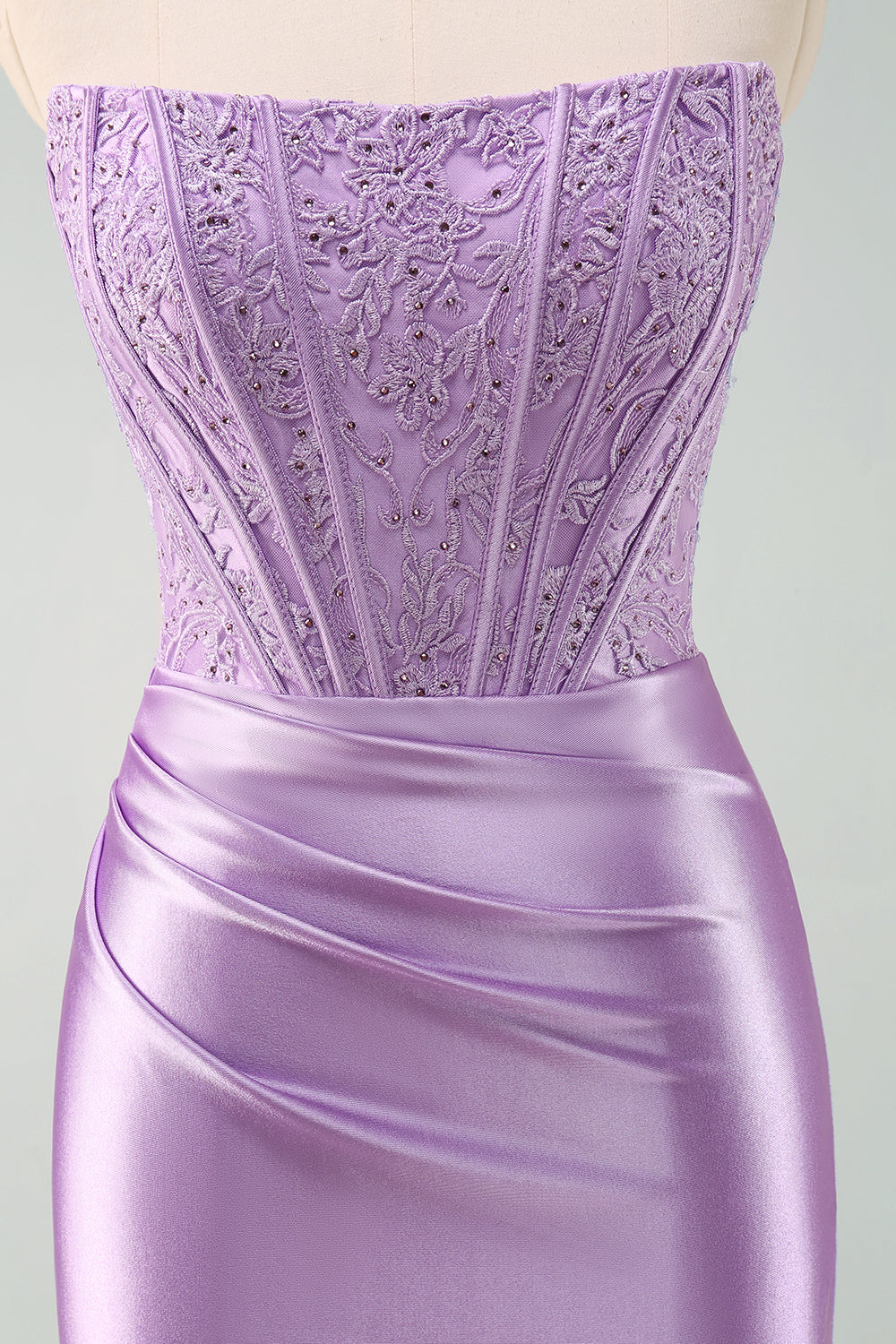 Sparkly Purple Strapless Bodycon Mini Dress for Homecoming