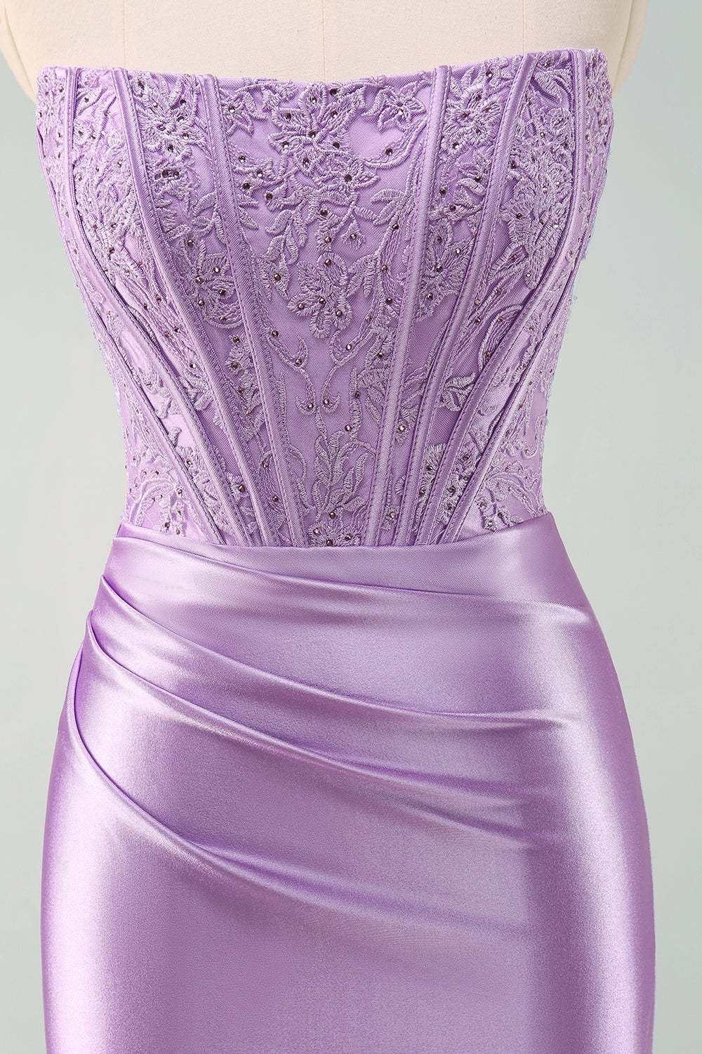 Sparkly Purple Strapless Bodycon Mini Dress for Homecoming