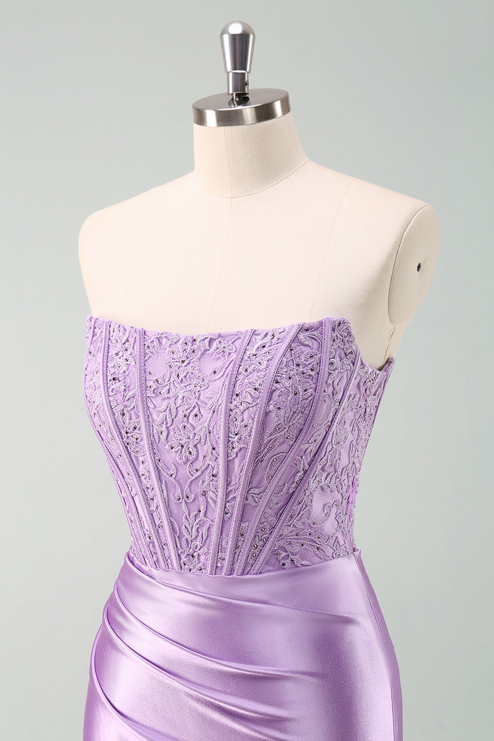 Sparkly Purple Strapless Bodycon Mini Dress for Homecoming