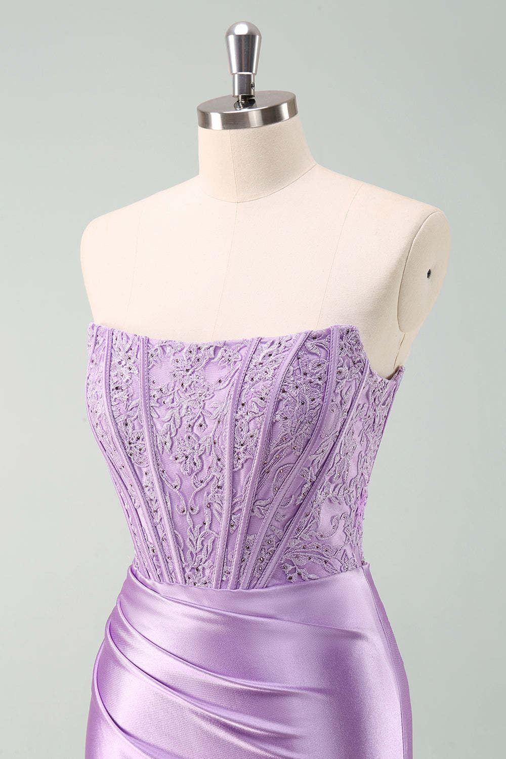 Sparkly Purple Strapless Bodycon Mini Dress for Homecoming