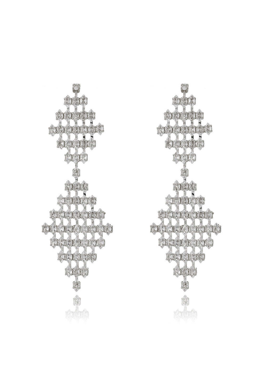 Bridal Wedding Golden Shooting Star Pave Inlaid Pendant Earrings