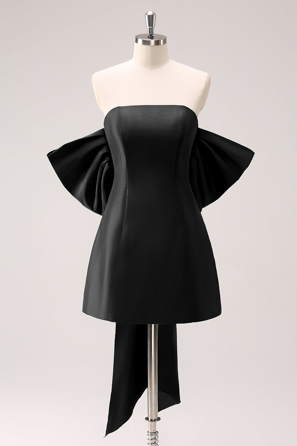 A-Line Dark Green Strapless Short Homecoming Dress with Bow