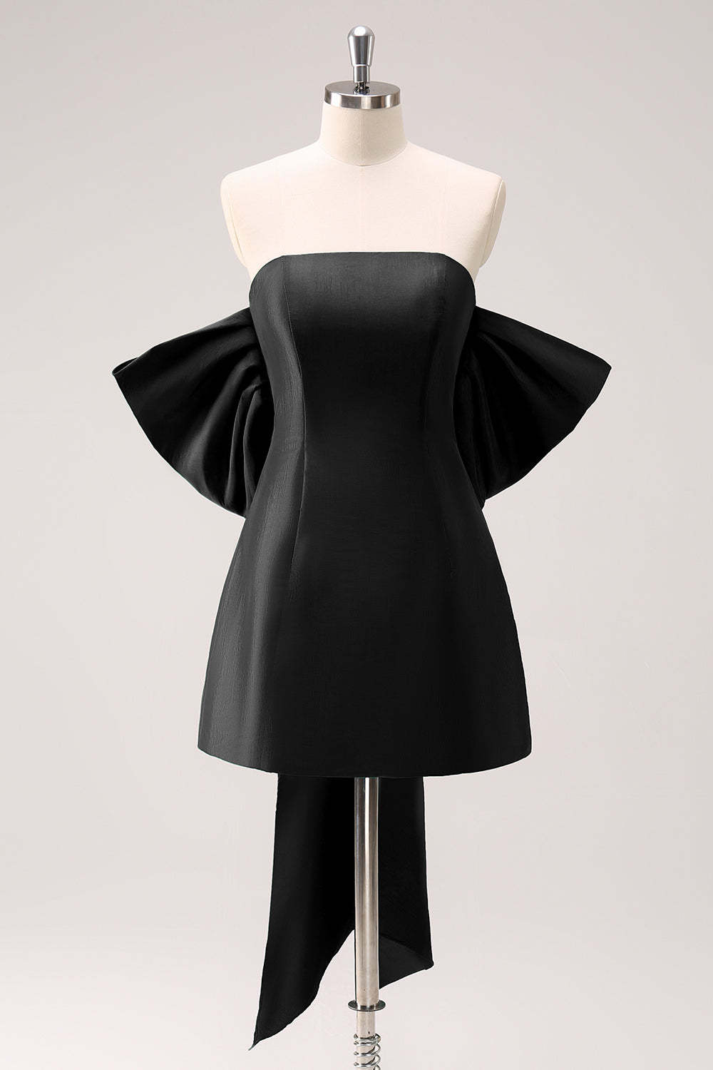 A-Line Dark Green Strapless Short Homecoming Dress with Bow