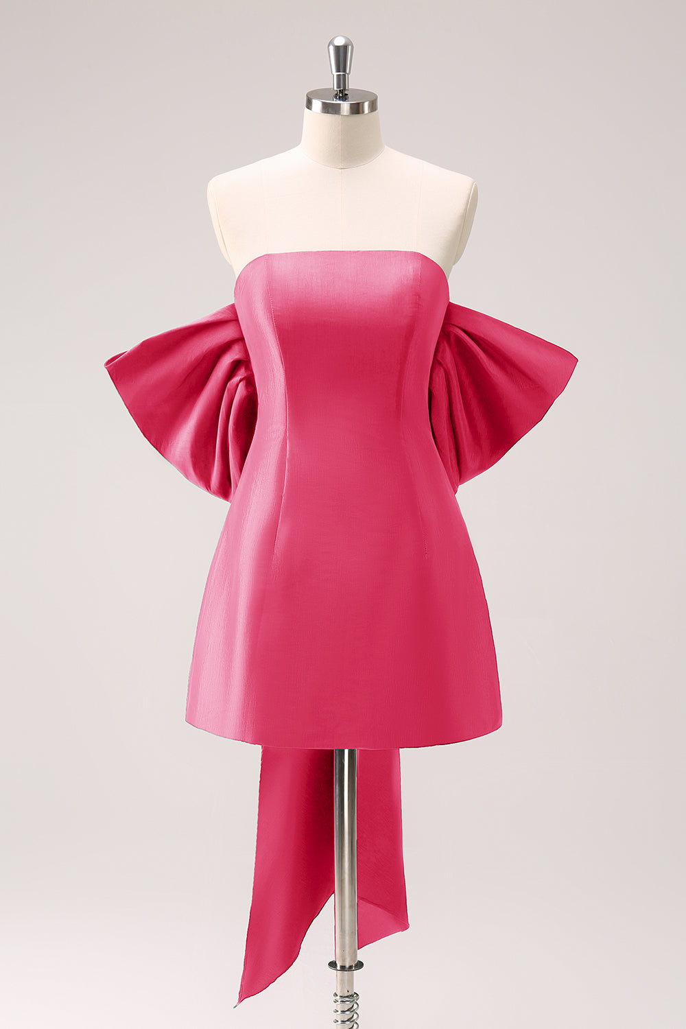 A-Line Dark Green Strapless Short Homecoming Dress with Bow