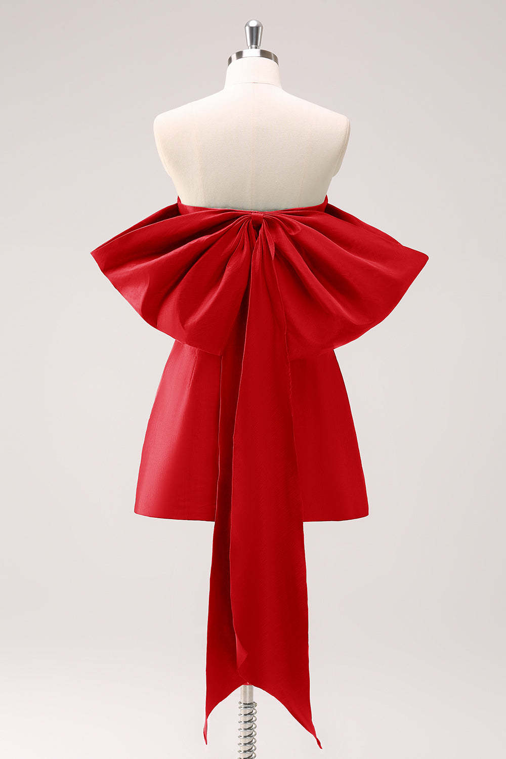 A-Line Dark Green Strapless Short Homecoming Dress with Bow