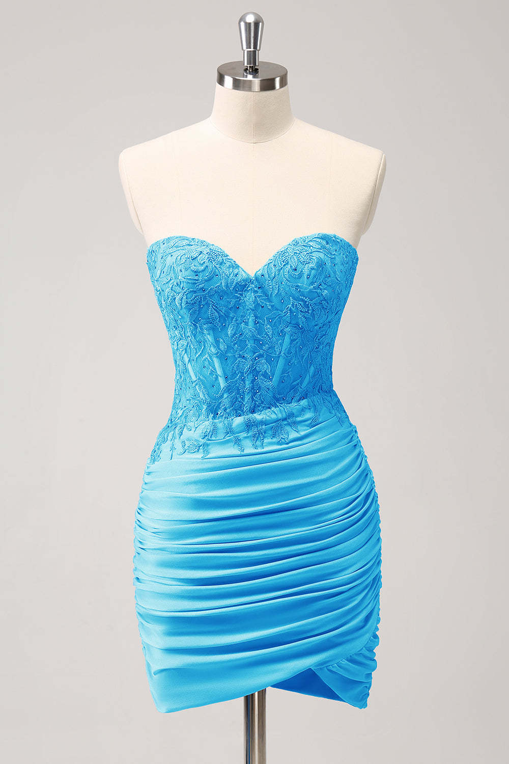 Fuchsia Sweetheart Corset Tight Homecoming Dress with Beading