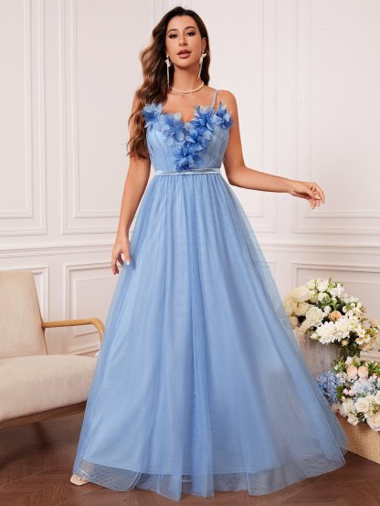 Leely Women's Elegant Sweetheart Cloak Sleeve Lace A-Line Dress