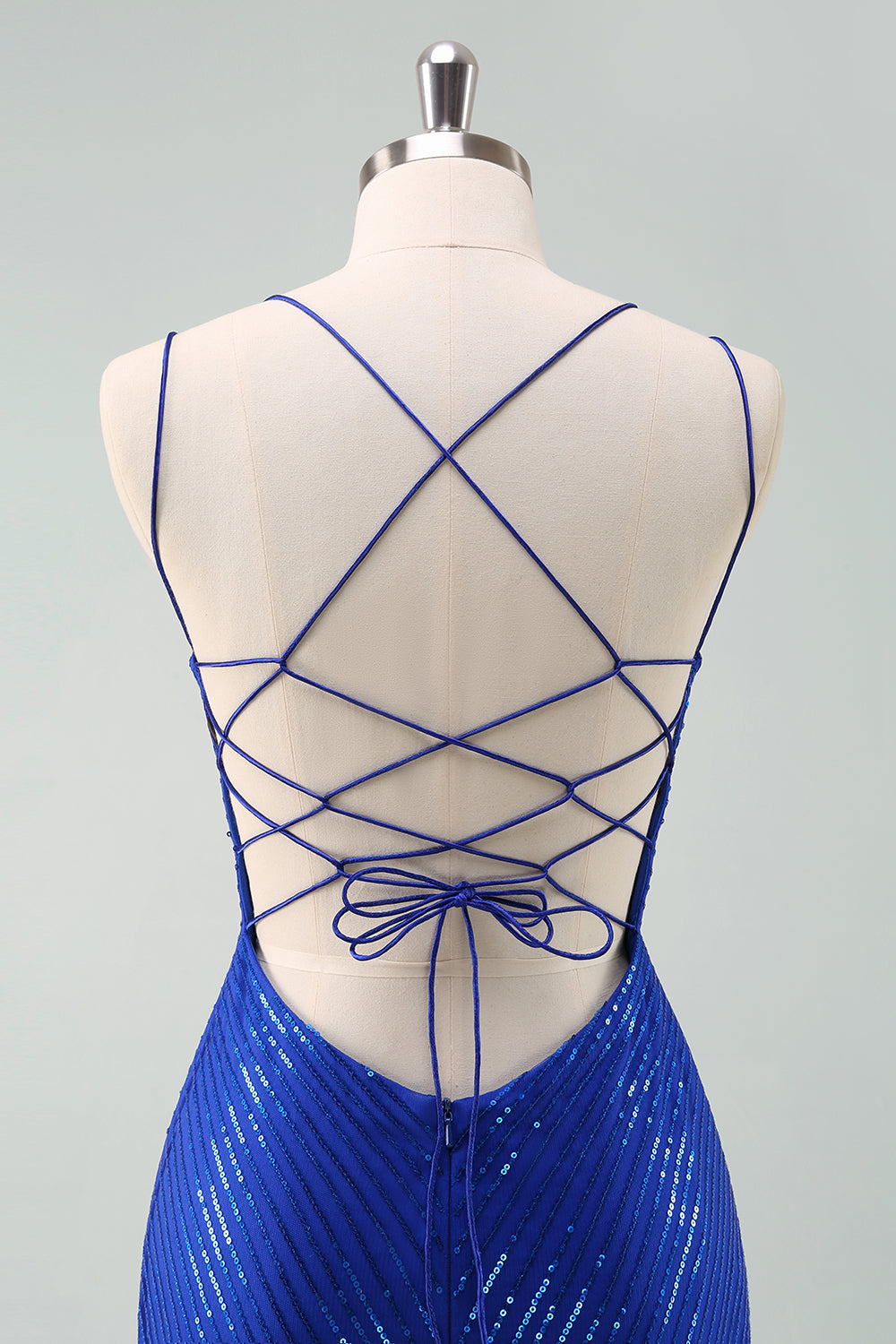 Royal Blue Bodycon Glitter Short Homecoming Dress with Sequins Butterflies
