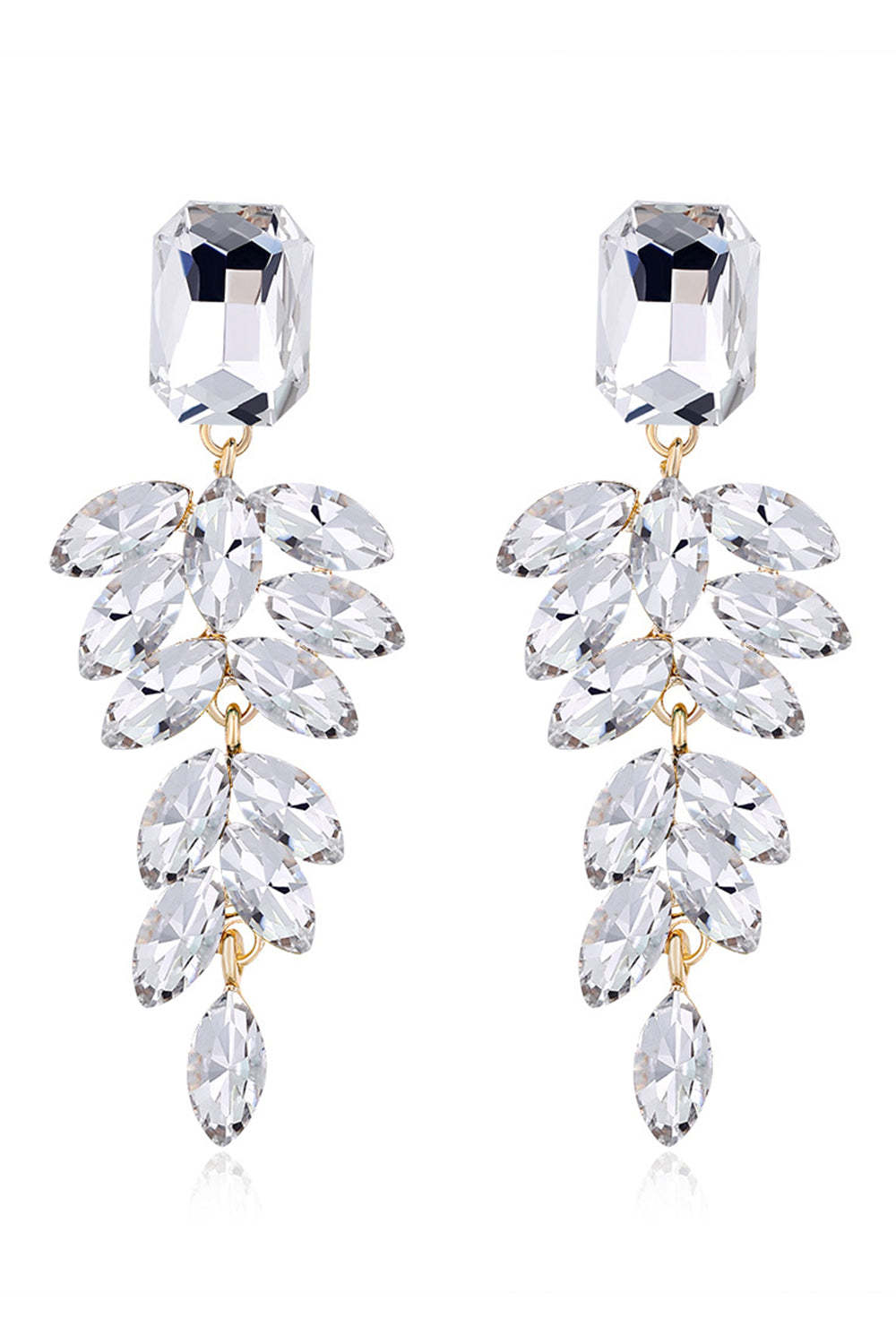 Stylish Dark Green Tassel Drop Earrings