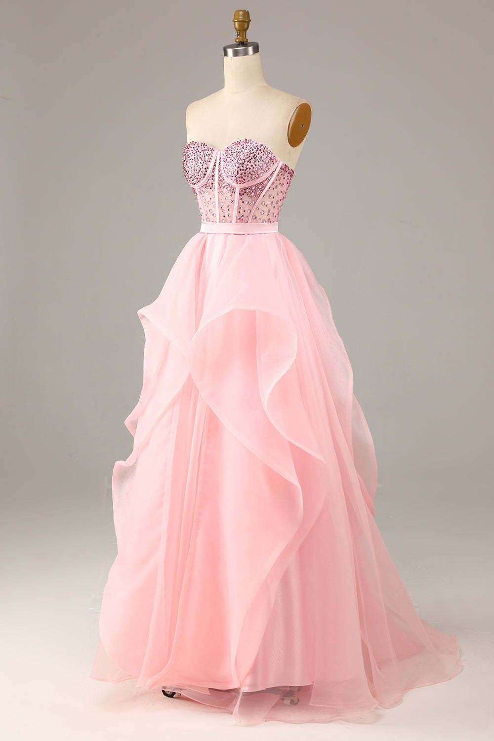 Modecrush Black Strapless Ball Gown Formal Evening Dress