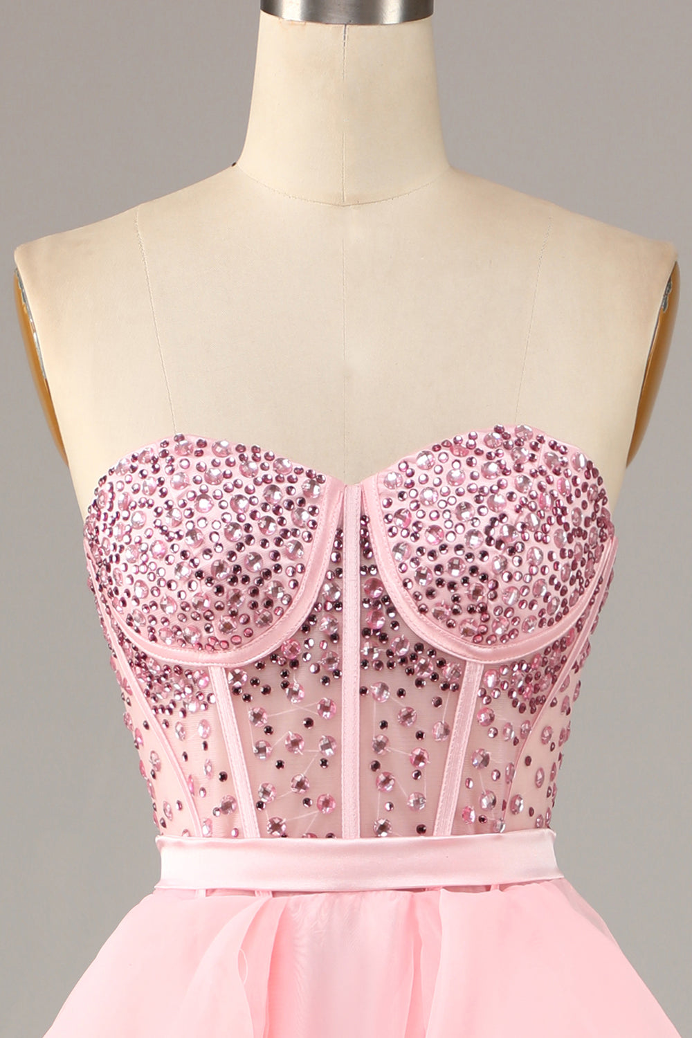 Modecrush Black Strapless Ball Gown Formal Evening Dress