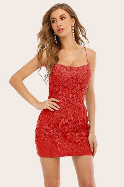 Modecrush Short Tight Homecoming Lace Dresses
