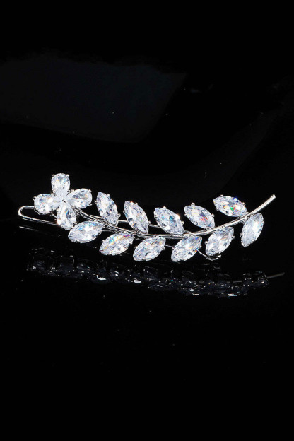 Crystal Leaves Hair Clips