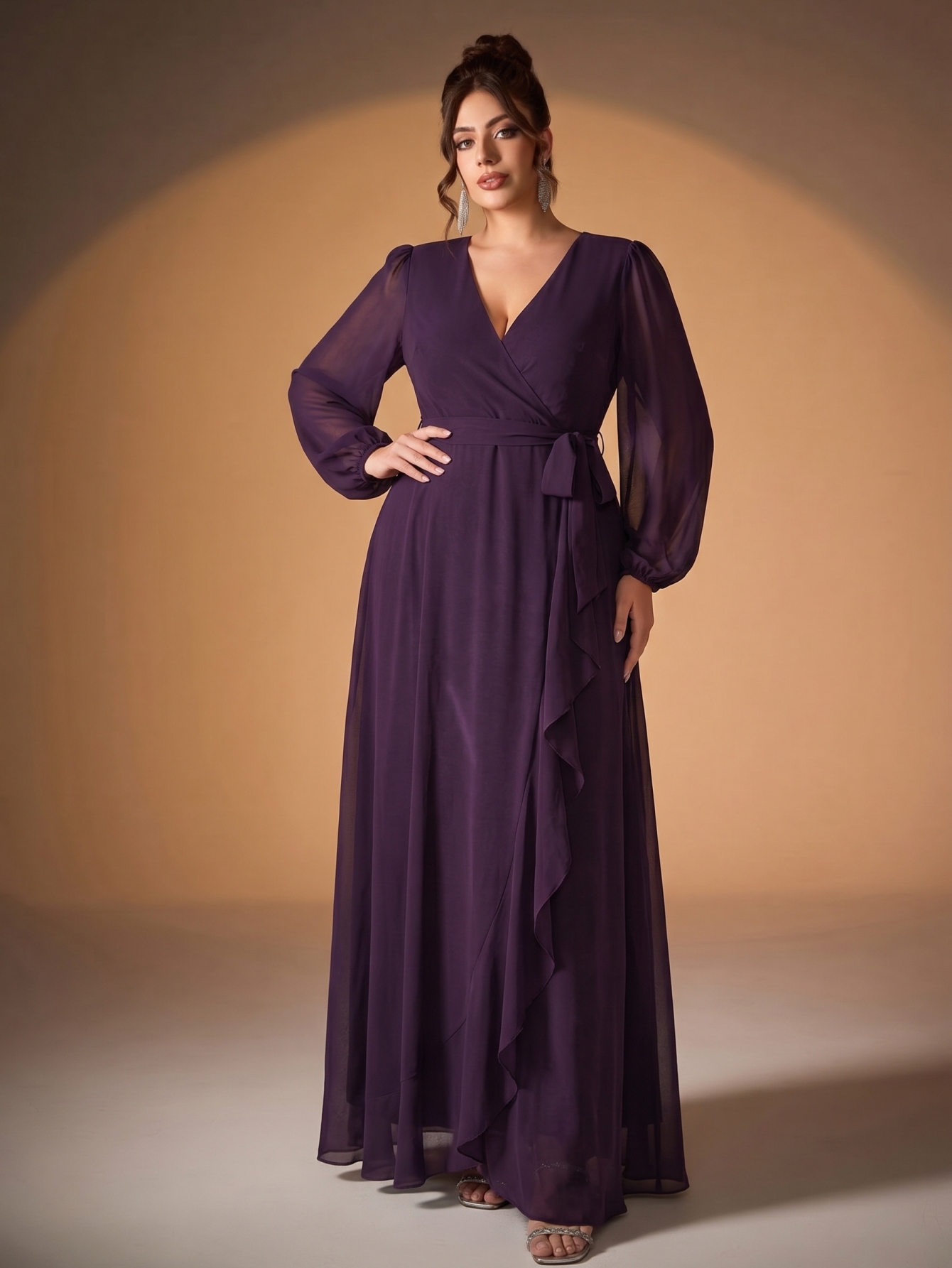 Leely Women's Elegant Sweetheart Cloak Sleeve Lace A-Line Dress