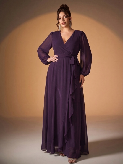 Leely Women's Elegant Sweetheart Cloak Sleeve Lace A-Line Dress
