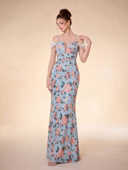 Leely Women's Elegant Off-Shoulder Prom Dress