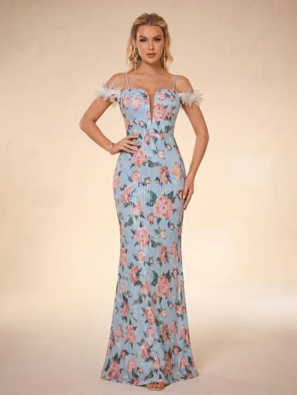 Leely Women's Elegant Off-Shoulder Prom Dress