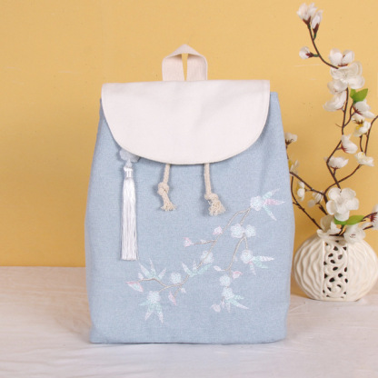 Retro Chinese Embroidered Canvas Backpack