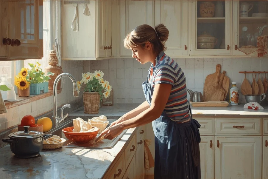 Single mom balancing work and family, showing resilience