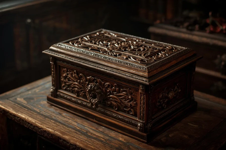 Decorative wedding keepsake box for storing memories