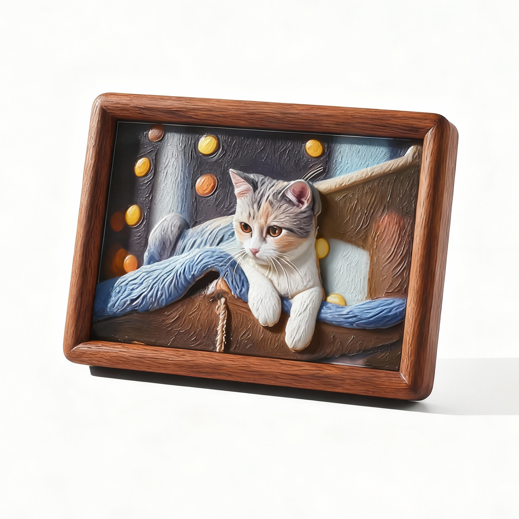 Custom 3D Relief Photo (7x5inch)Ebony