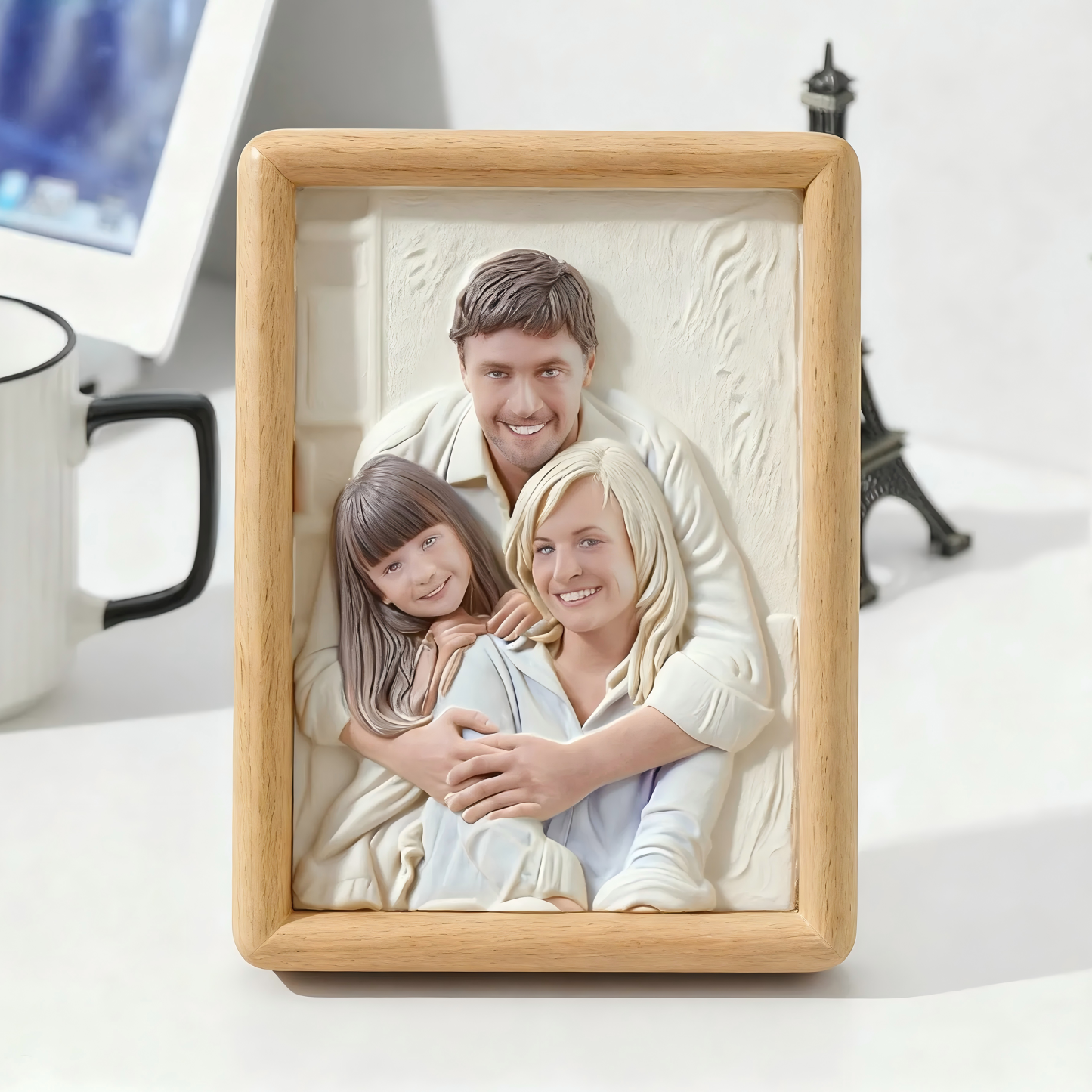 Custom 3D Relief Photo (5x7inch)Ebony