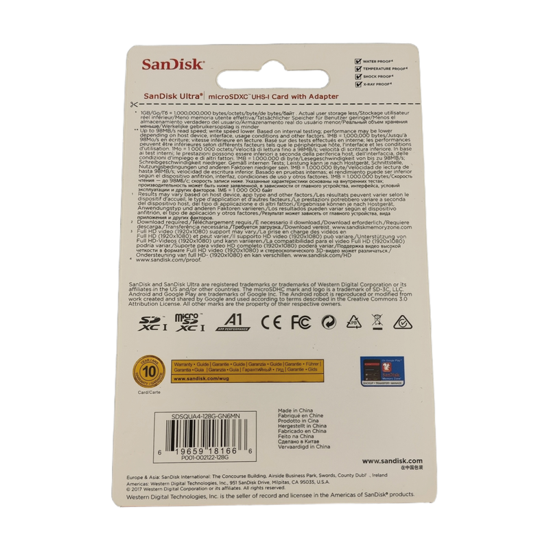 Карта памяти Micro SD CF TF SanDisk Ultra SDHC SDXC UHS-I Adapter A1