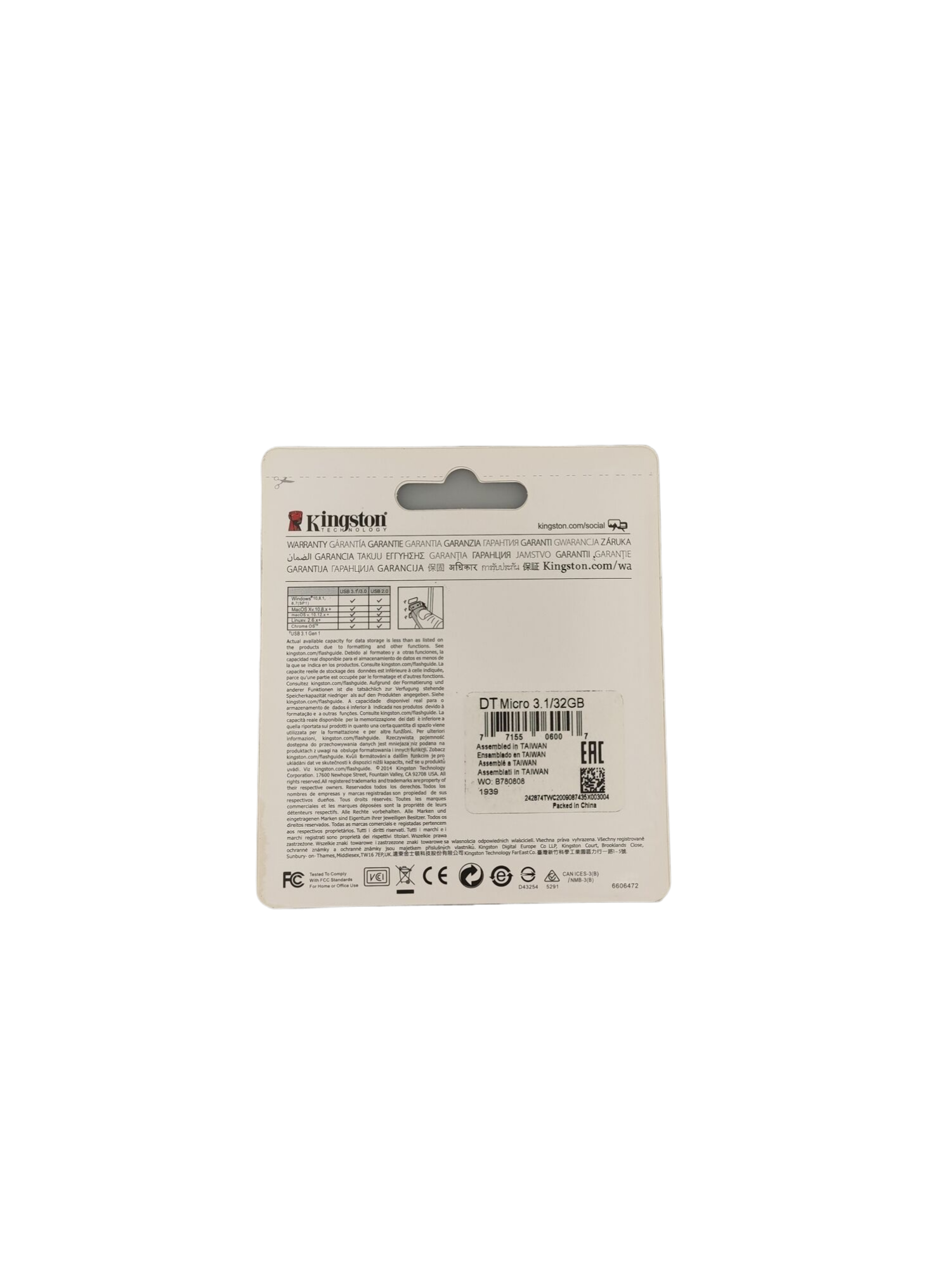 USB-флеш-накопитель Флешка Kingston DataTraveler Micro 3.1 USB3.1/3.0