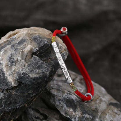 Buddha Stones Tibetan Buddhist Handmade Mani Mantra Lucky Red String Bracelet Bracelet BS 12