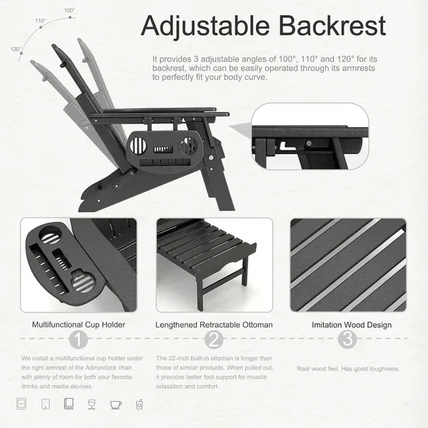 Adjustable Adirondack Lounge Chair