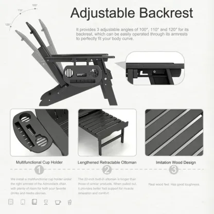 Adjustable Adirondack Lounge Chair
