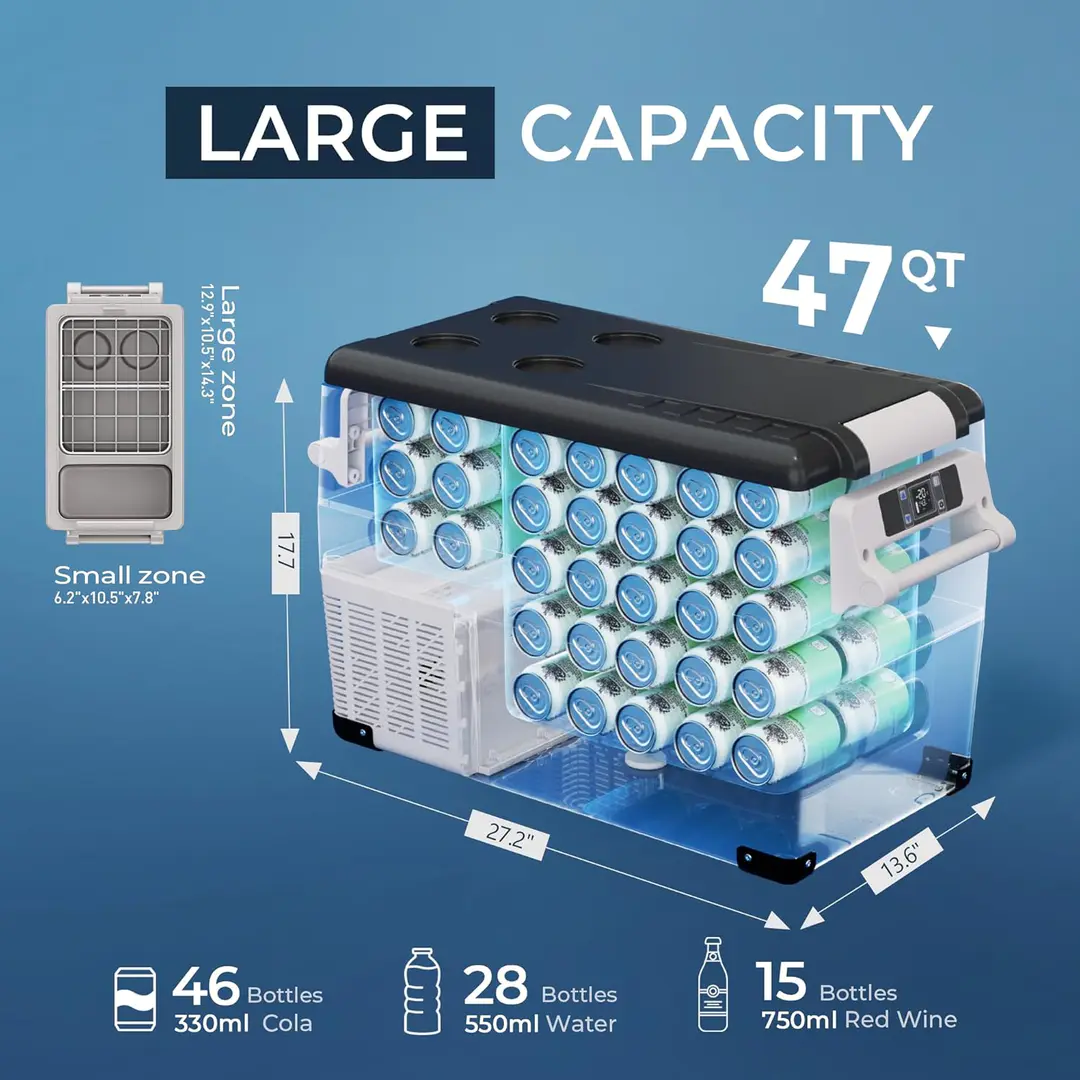 🎁Hot Sale⚡Car Refrigerator 12/24V DC 110-240V AC